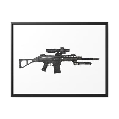 The Urban Sniper Painting - Just The Piece - Black Framed Wrapped Canvas - Value Collection