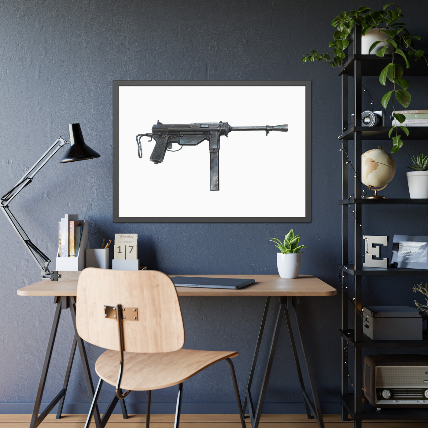 Grease Gun Painting - Just The Piece - Black Frame - Value Collection