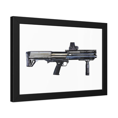 Tactical Bullpup Shotgun Painting - Just The Piece - Black Frame - Value Collection