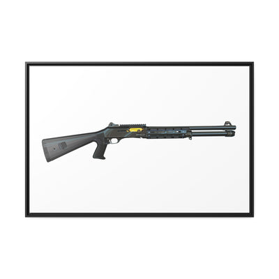 Special Ops Shotgun 12 Gauge Painting - Just the Piece - Black Framed Wrapped Canvas - Value Collection