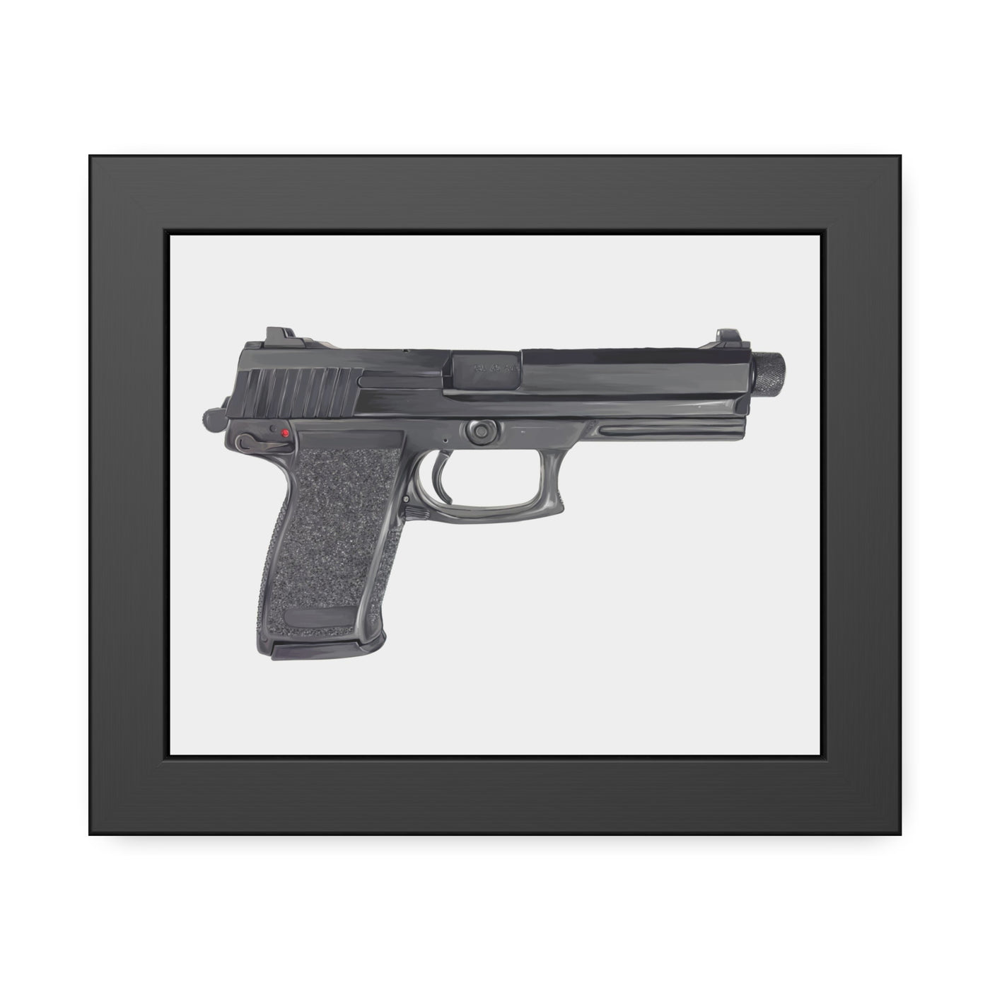 Tactical .45 ACP Poly Pistol Painting - Just The Piece - Black Frame - Value Collection