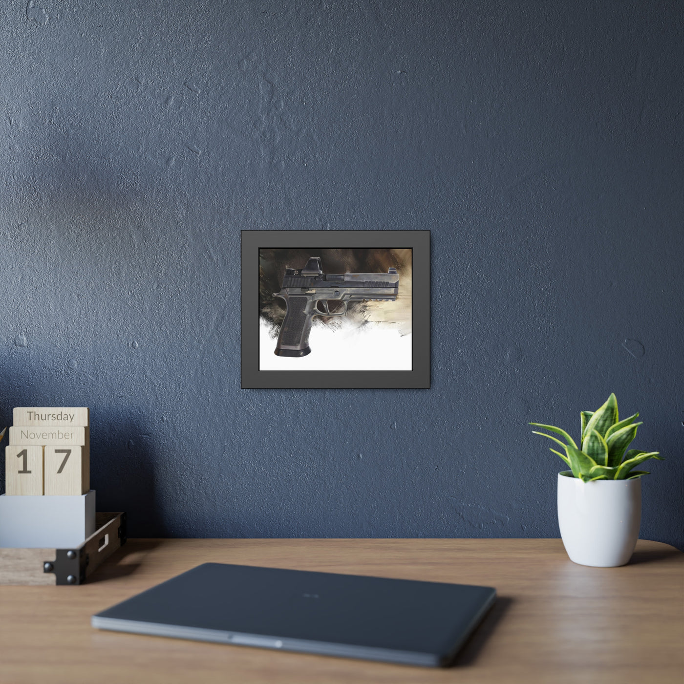 The E-Brake - Pistol Painting - Black Frame - Value Collection