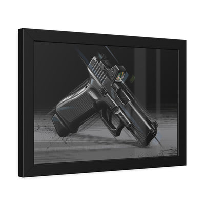 The Last Resort - OG Black Poly Pistol Painting - Black Frame - Value Collection