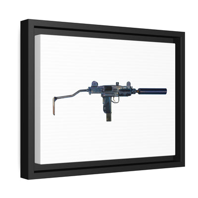 The Miniature Menace - Full Auto Subgun Painting - Just The Piece - Black Framed Wrapped Canvas - Value Collection