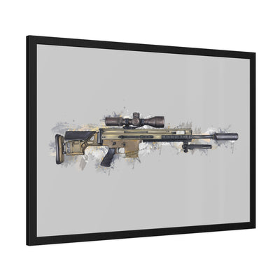 Socom Sniper Rifle Painting - Black Frame - Value Collection