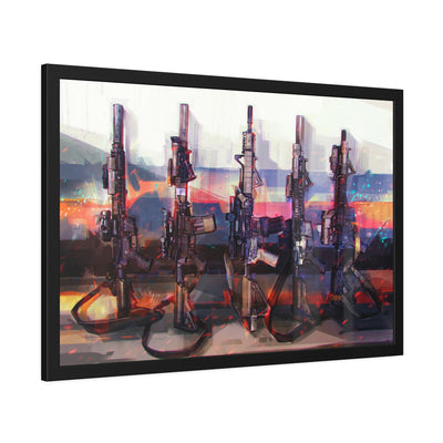 The Lineup - AR15 Painting - Black Frame - Value Collection