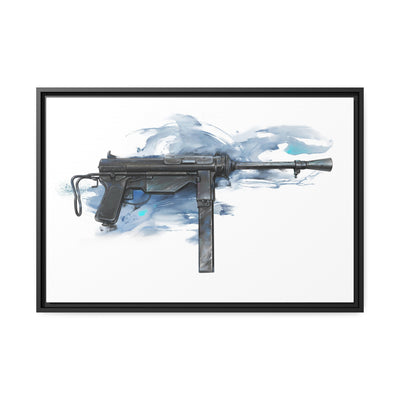 Grease Gun Painting - Black Framed Wrapped Canvas - Value Collection
