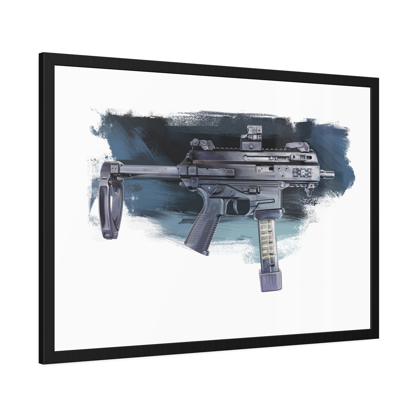 Elite Forces 9mm Carbine Painting - Black Frame - Value Collection