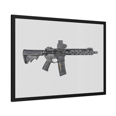 Defending Freedom - AR-15 State Painting - Just The Piece - Black Frame - Value Collection