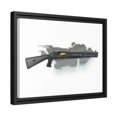 Special Ops Shotgun 12 Gauge Painting - Black Framed Wrapped Canvas - Value Collection