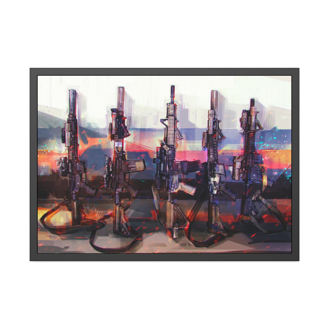 The Lineup - AR15 Painting - Black Frame - Value Collection