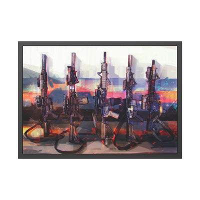 The Lineup - AR15 Painting - Black Frame - Value Collection