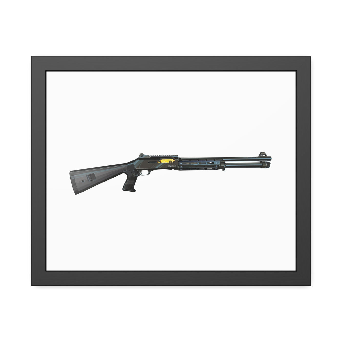 Special Ops Shotgun 12 Gauge Painting - Just the Piece - Black Frame - Value Collection