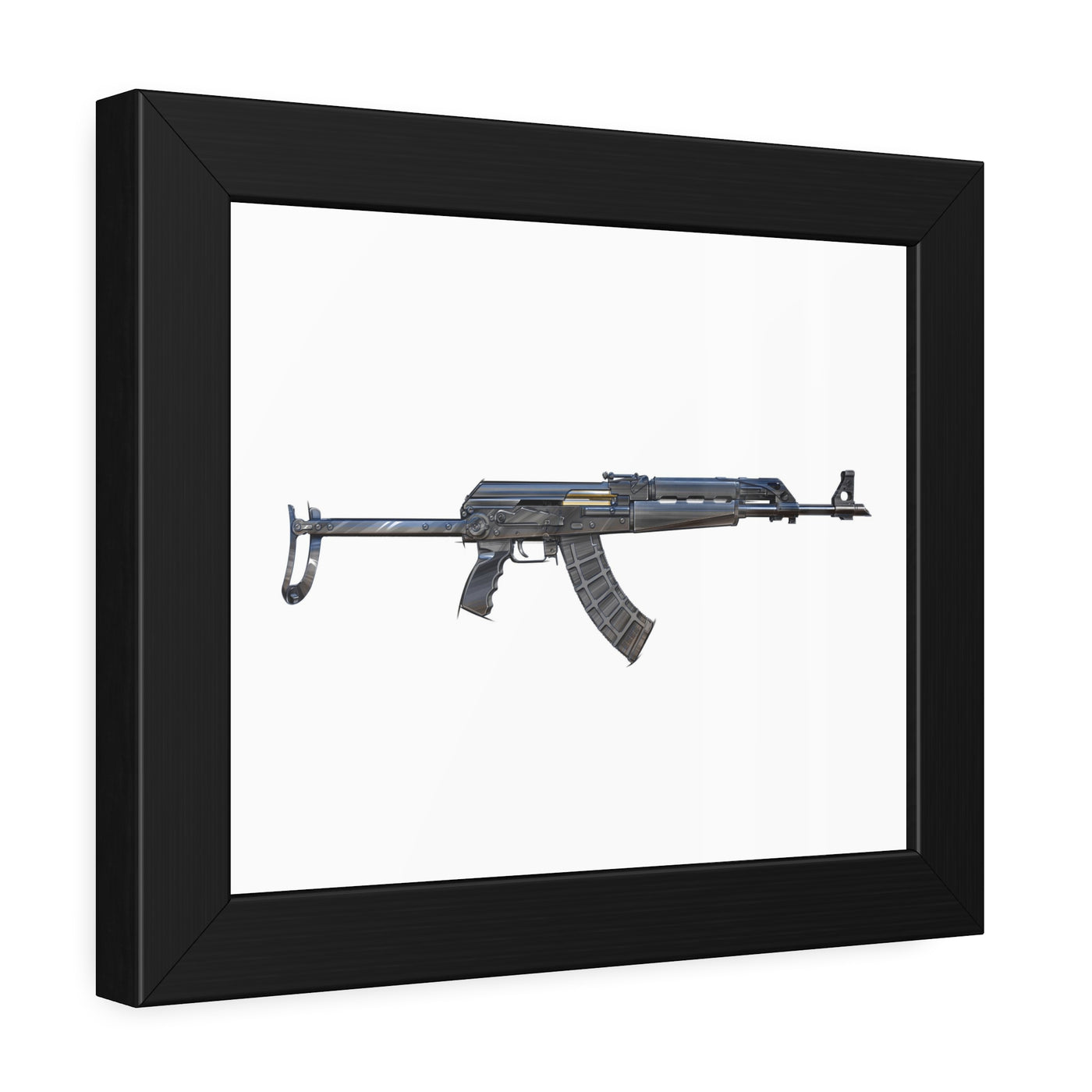 The Paratrooper AK-47 Painting - Just The Piece - Black Frame - Value Line