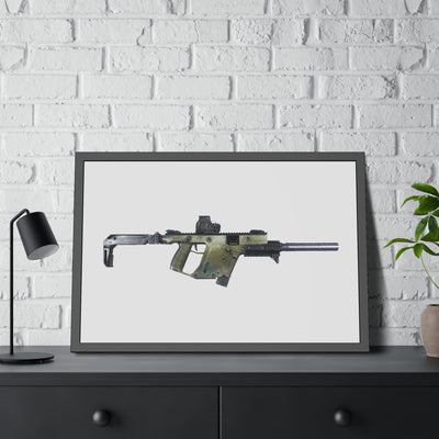 The Vindicator - Suppressed SMG Painting - Just The Piece - Black Frame - Value Collection