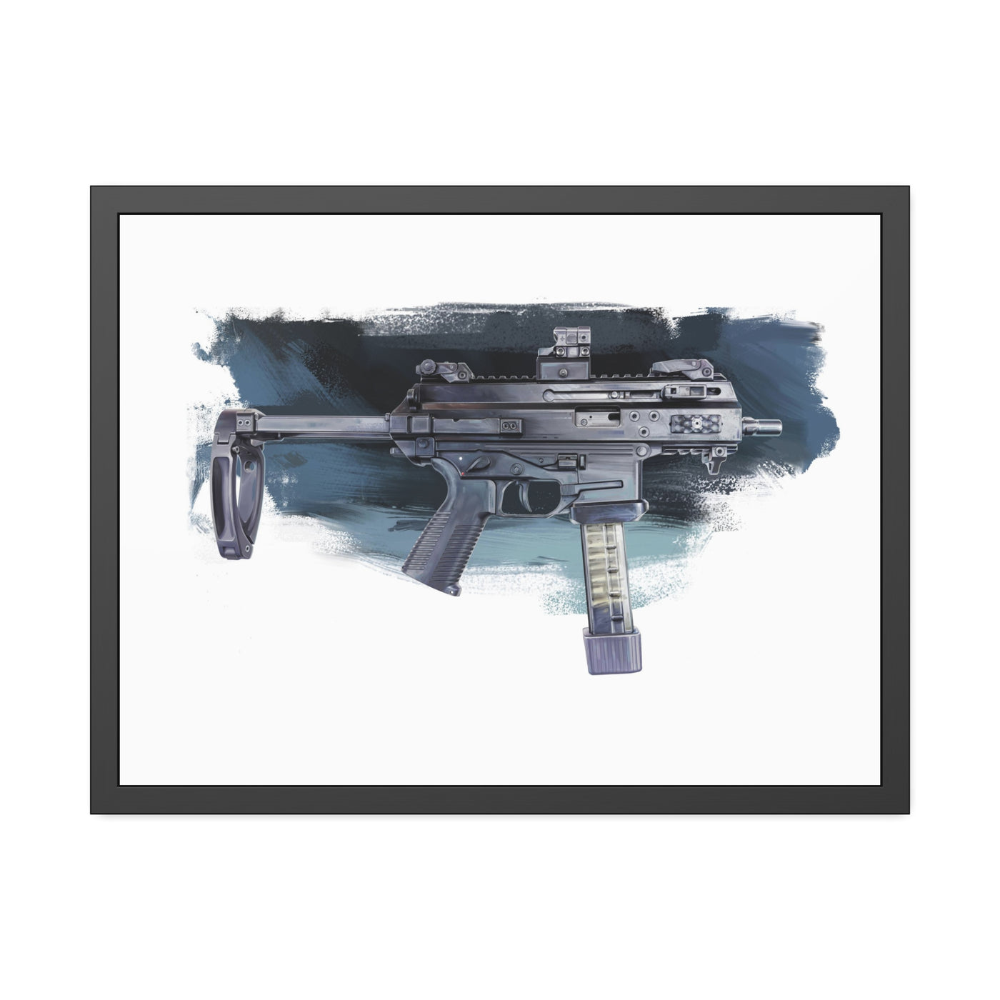 Elite Forces 9mm Carbine Painting - Black Frame - Value Collection