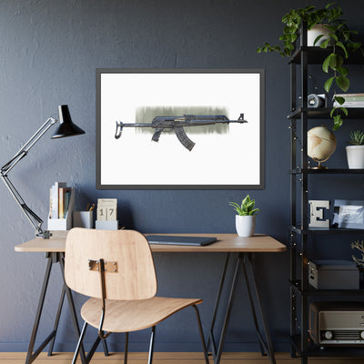 The Paratrooper / AK-47 Underfolder Painting - Black Frame - Value Collection