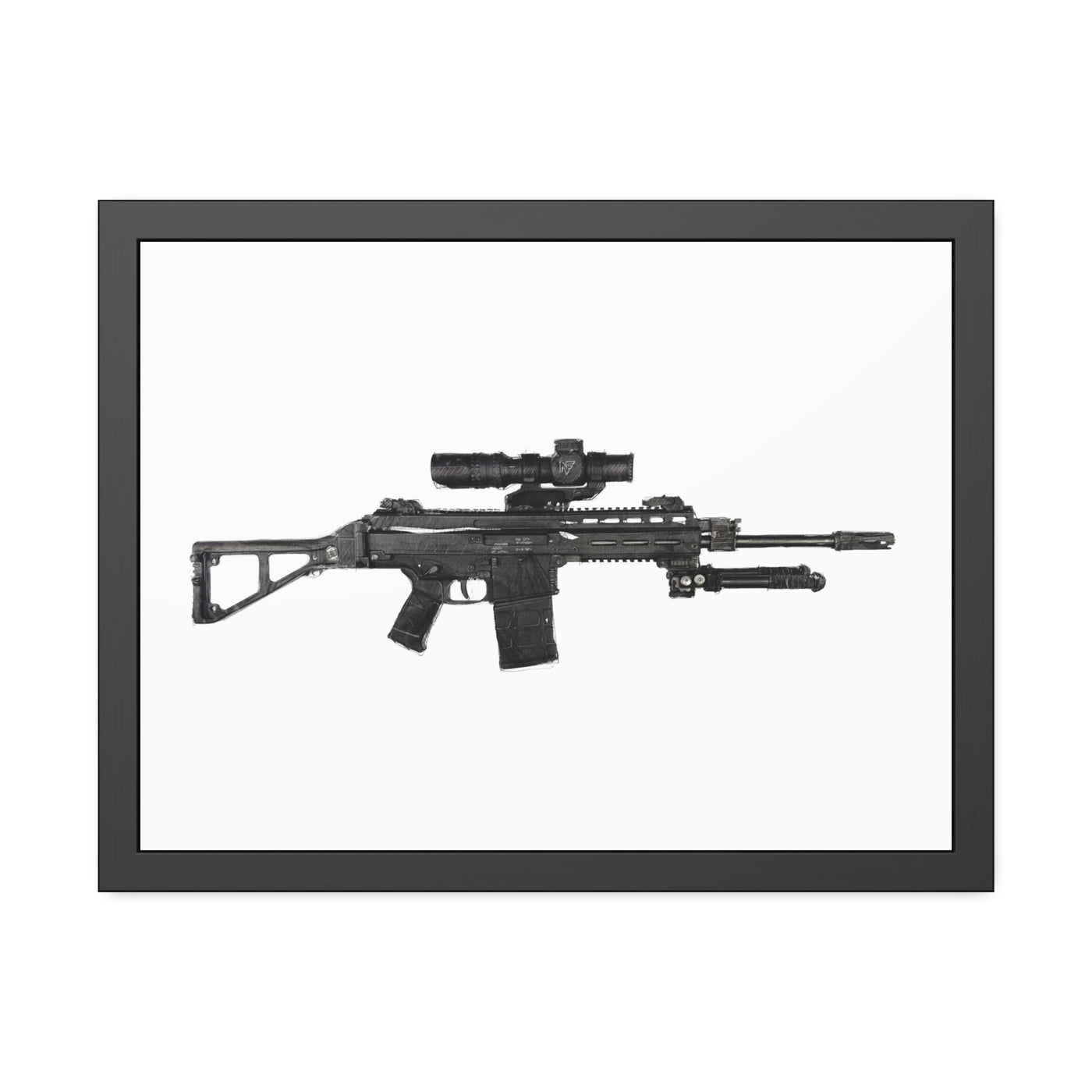 The Urban Sniper Painting - Just The Piece - Black Frame - Value Collection