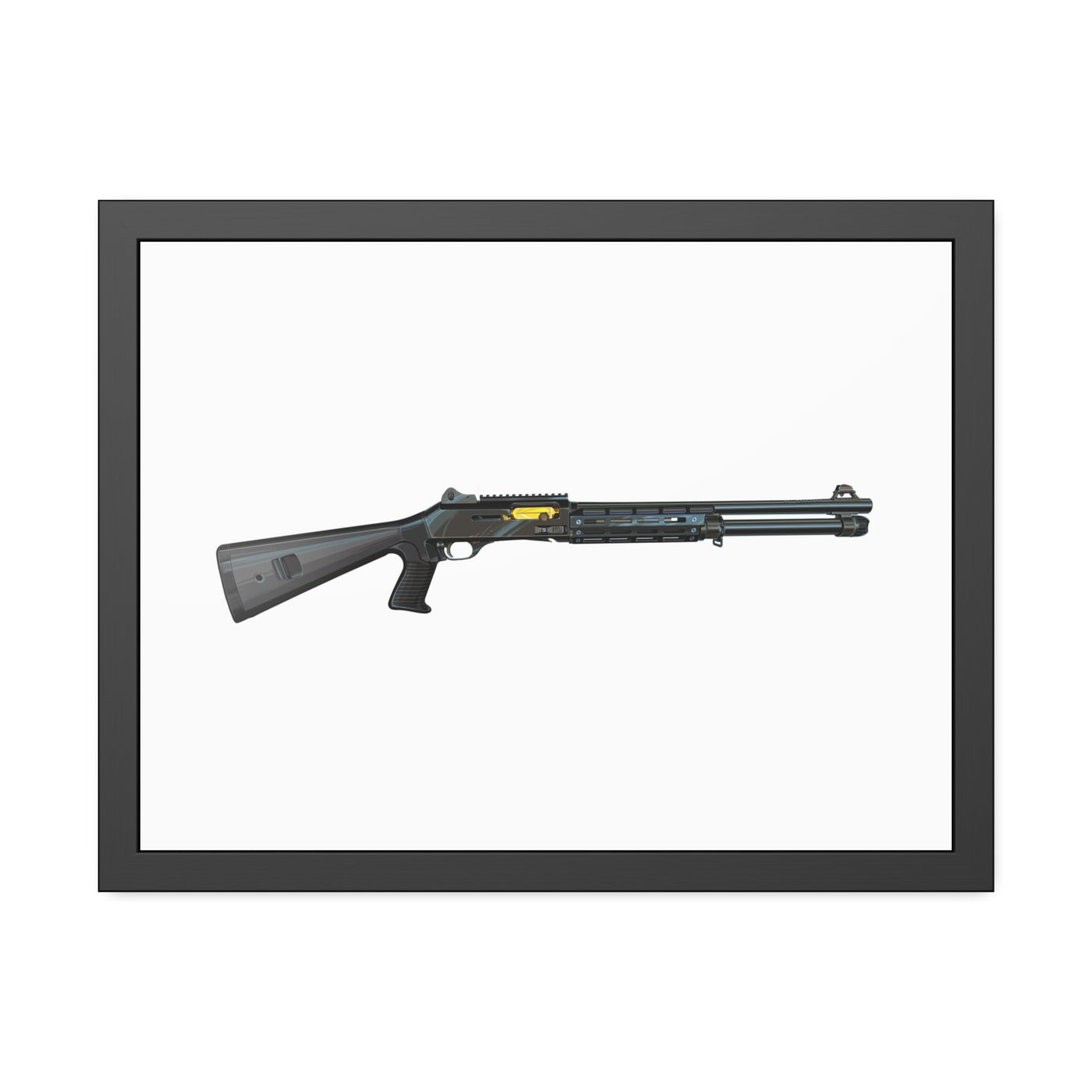 Special Ops Shotgun 12 Gauge Painting - Just the Piece - Black Frame - Value Collection