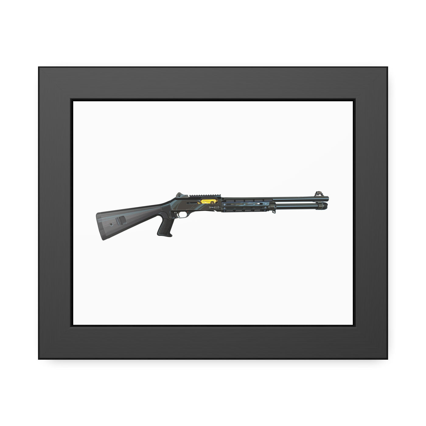 Special Ops Shotgun 12 Gauge Painting - Just the Piece - Black Frame - Value Collection