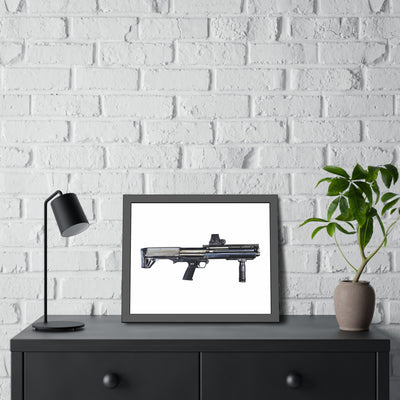 Tactical Bullpup Shotgun Painting - Just The Piece - Black Frame - Value Collection