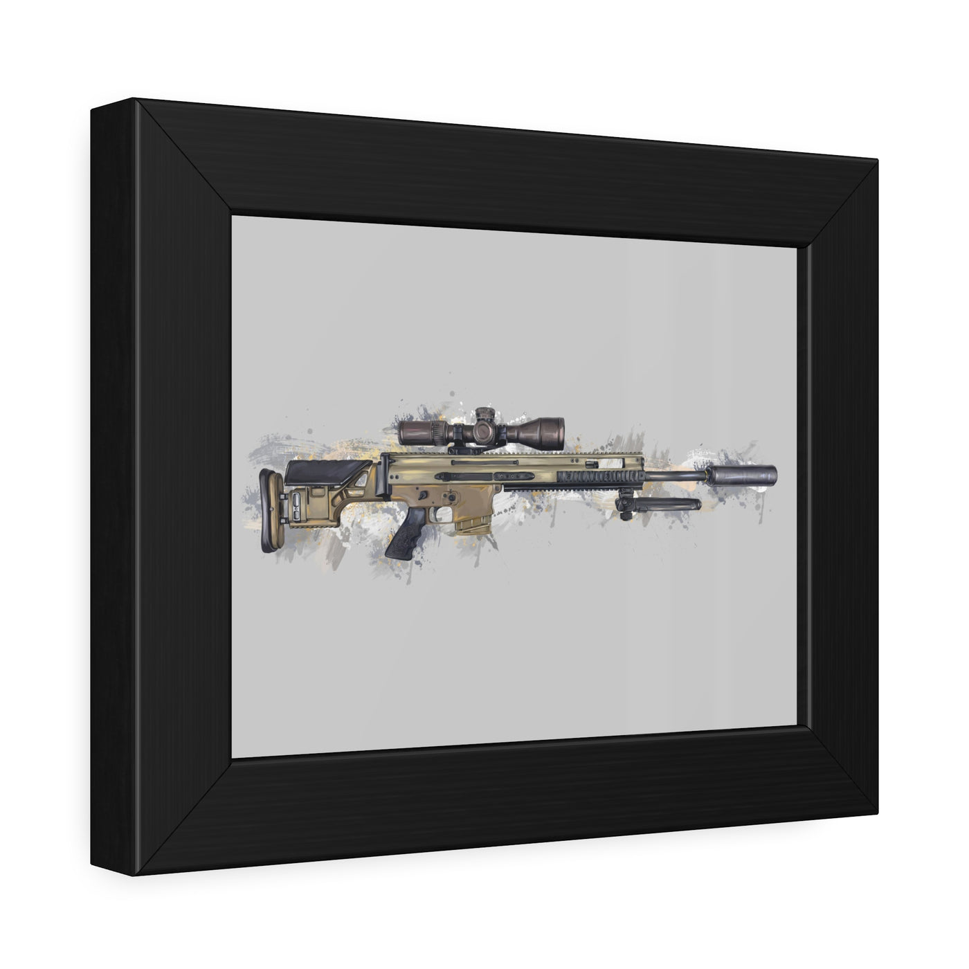 Sniper Rifle Frame Socom Sniper Rifle Painting - Black Frame - Value Collection – Gun Art