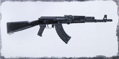 Silver AK-47 Artwork