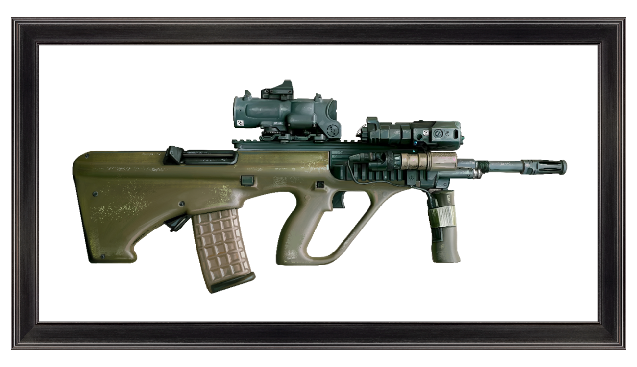 Universal Army Bullpup Rifle Painting - Just The Piece