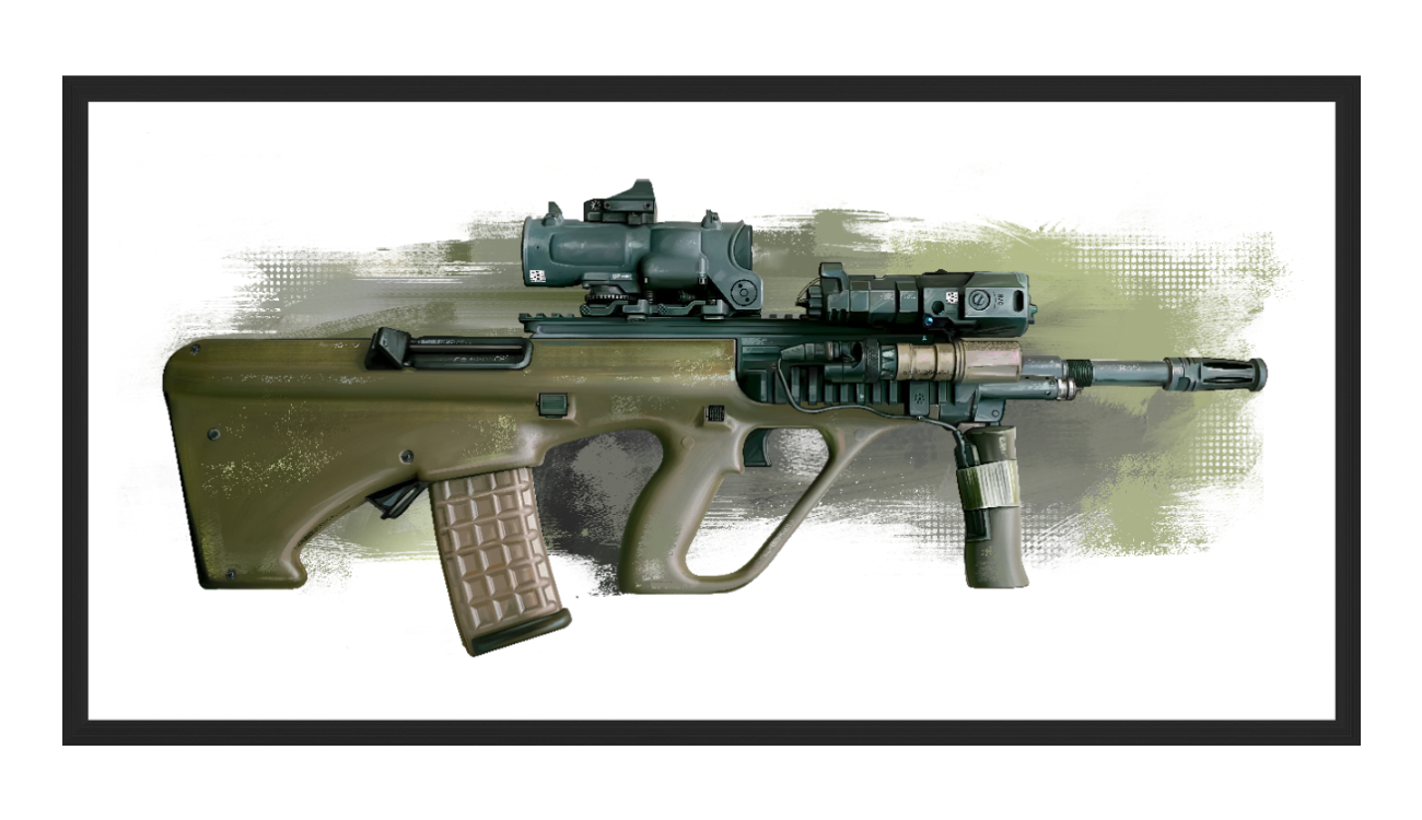 Universal Army Bullpup Rifle Painting