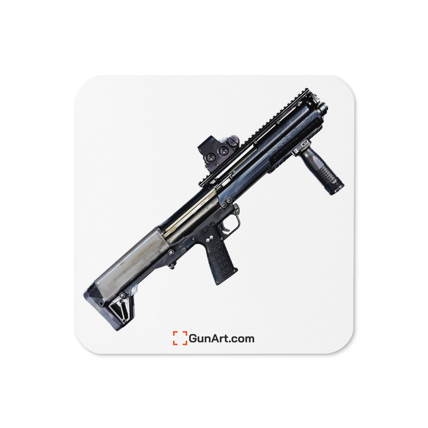 Tactical Bullpup Shotgun Cork-back Coaster - Just The Piece