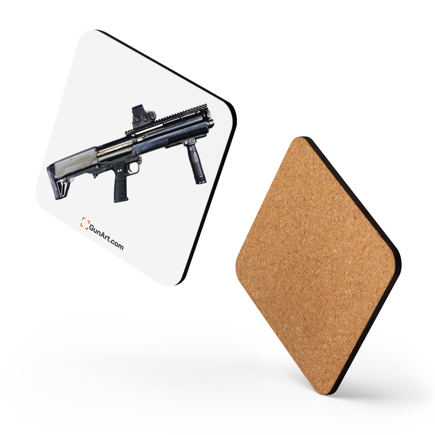 Tactical Bullpup Shotgun Cork-back Coaster - Just The Piece