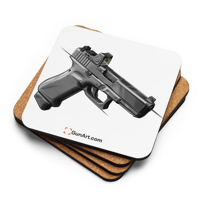 The Last Resort - Grey OG Poly Pistol Cork-back Coaster - Just The Piece