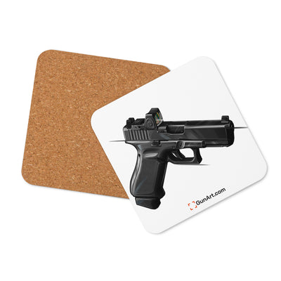 The Last Resort - Black OG Poly Pistol Cork-back Coaster - Just The Piece