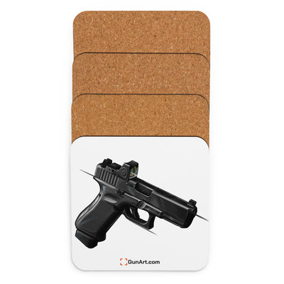 The Last Resort - Black OG Poly Pistol Cork-back Coaster - Just The Piece