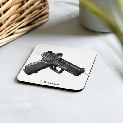 The Last Resort - Black OG Poly Pistol Cork-back Coaster - Just The Piece