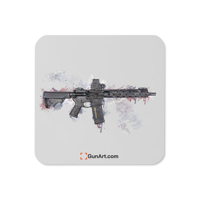 Defending Freedom - Hawaii - AR-15 State Cork-back Coaster - White State