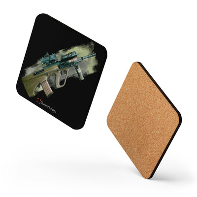 Universal Army Bullpup Rifle Cork-back Coaster