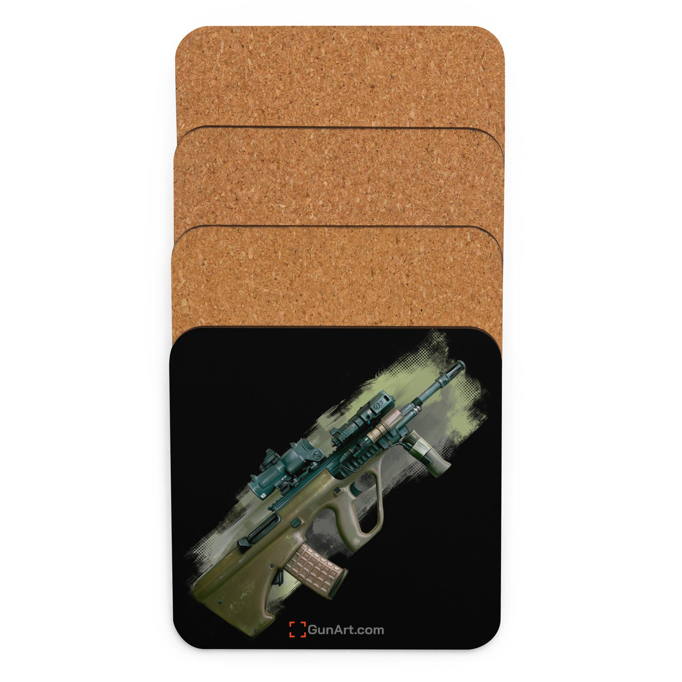 Universal Army Bullpup Rifle Cork-back Coaster