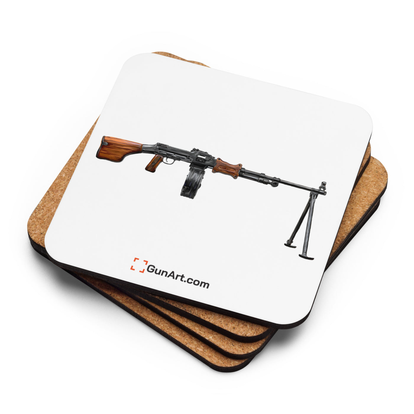 RPK Cork-back Coaster - Just The Piece - White Background