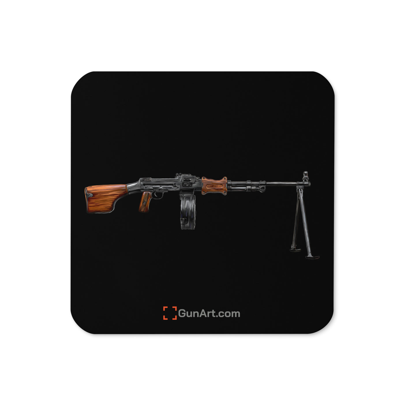 RPK Cork-back Coaster - Just The Piece - Black Background