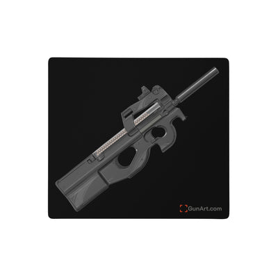 Secret Service Bullpup 5.7x28mm Subgun Gaming Mouse Pad - Just The Piece - Black Background