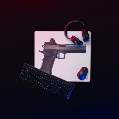 2011 Charlie Pistol Gaming Mouse Pad - Just The Piece - White Background