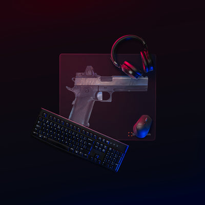 2011 Charlie Pistol Gaming Mouse Pad - Just The Piece - Black Background