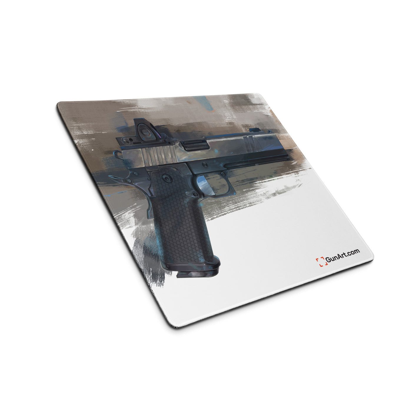 2011 Charlie Pistol Gaming Mouse Pad - Brown Background