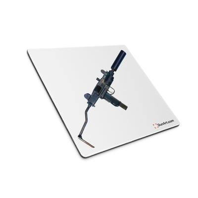 The Miniature Menace - Full Auto Subgun Gaming Mouse Pad - Just The Piece - White Background