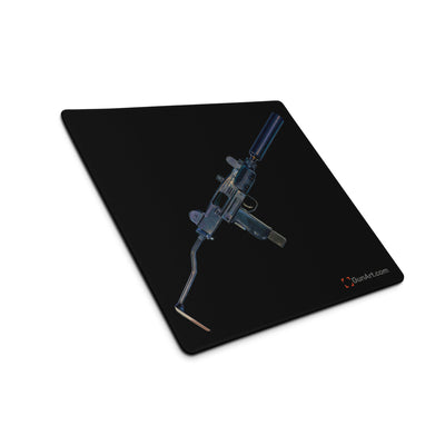 The Miniature Menace - Full Auto Subgun Gaming Mouse Pad - Just The Piece - Black Background