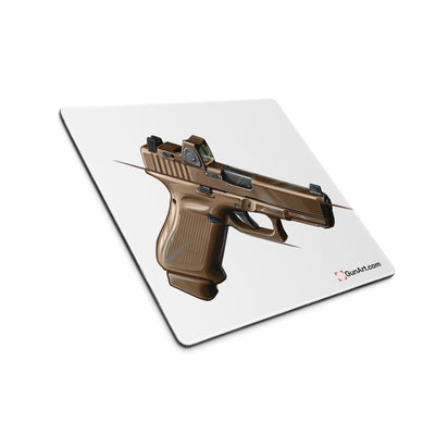 The Last Resort - OG Tan Poly Pistol Gaming Mouse Pad - Just The Piece - White Background