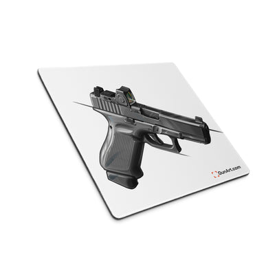 The Last Resort - OG Grey Poly Pistol Gaming Mouse Pad - Just The Piece - White Background