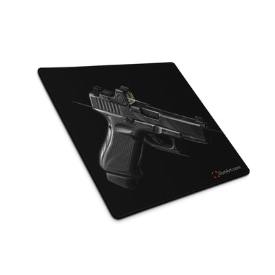 The Last Resort - OG Black Poly Pistol Gaming Mouse Pad - Just The Piece - Black Background