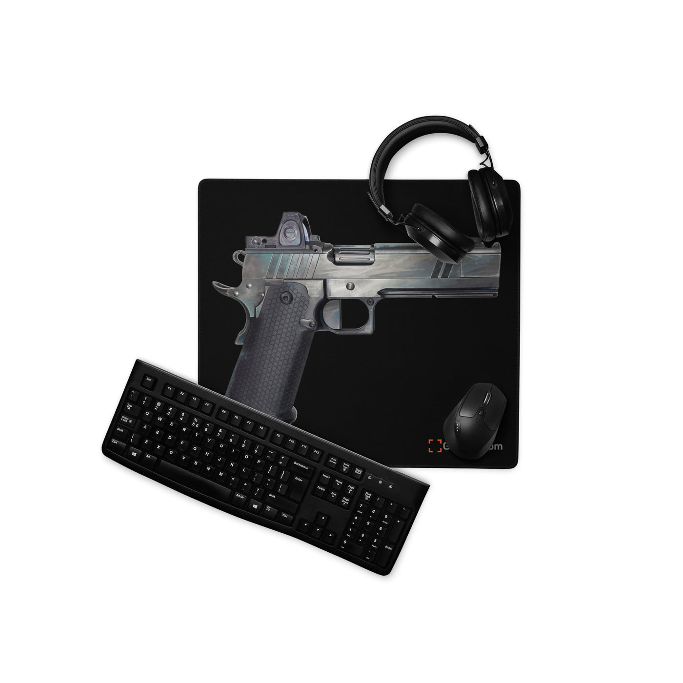 2011 Bravo Pistol Gaming Mouse Pad - Just The Piece - Black Background